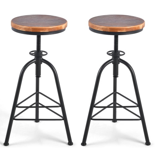 Adjustable swivel barstools - 2,